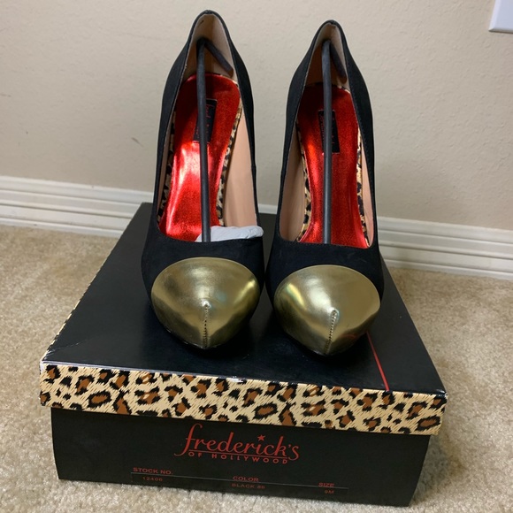 Brand New In Box Gold Toe Stilettos Size 9 - Picture 1 of 7
